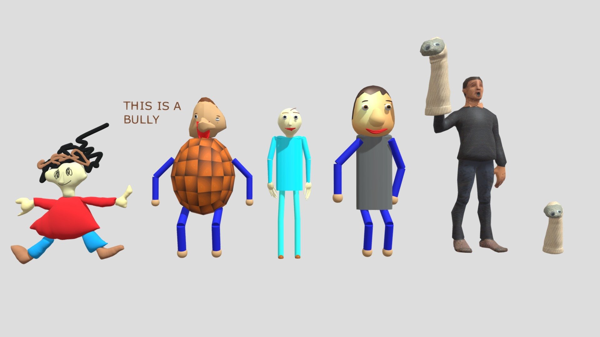 Additional Basics Characters (Baldi) - Download Free 3D model by  Johnthe3dModeler (@Johnthe3dModeler) [ae38f52]