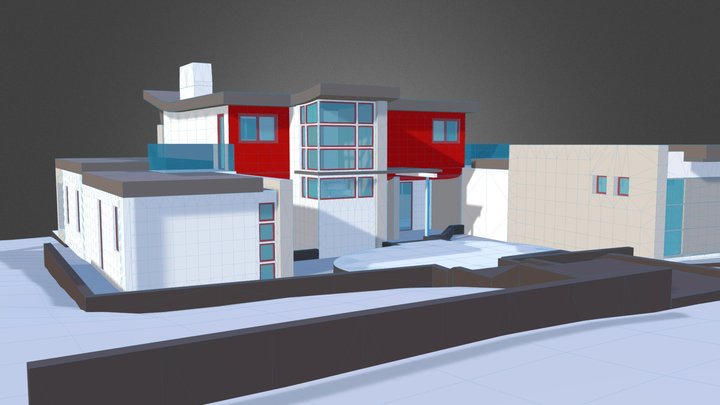 Contemporary House 1 3D Model