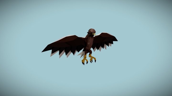 Raido - Low poly eagle 3D Model