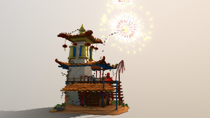 DAE Villages GameArt 3D Model