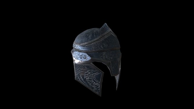 Low poly helmet 3D Model