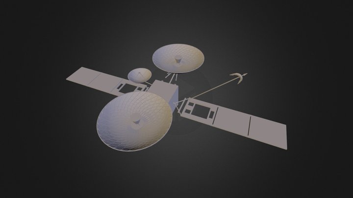 Tracking and Data Relay Satellite (3D printable) 3D Model