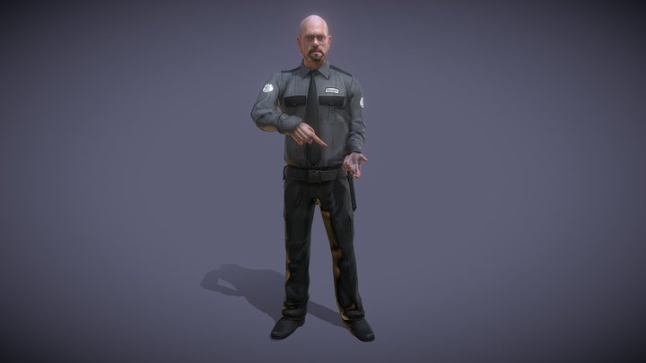 Security Guard 2 3D Model