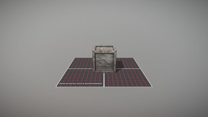 First Texture 3DLP Crate 3D Model