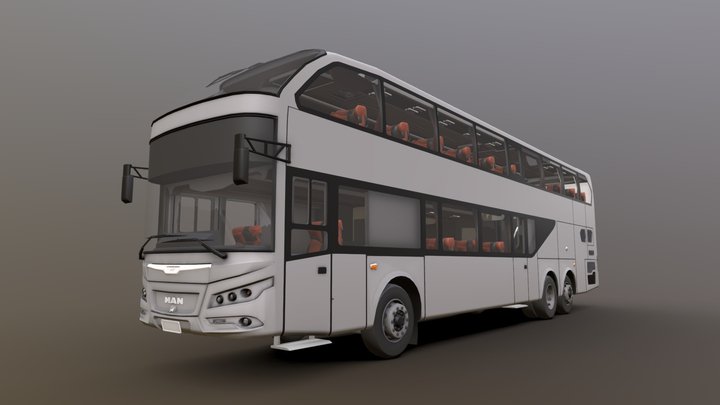Nusantara Gemilang Conqueror Double Decker Gen 1 3D Model