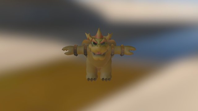 3DS - Super Mario 3D Land - Bowser 3D Model