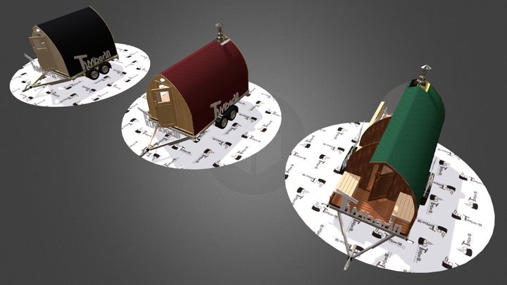 MOBILE OUTDOOR GARDEN SAUNA IGLOO 3D Model