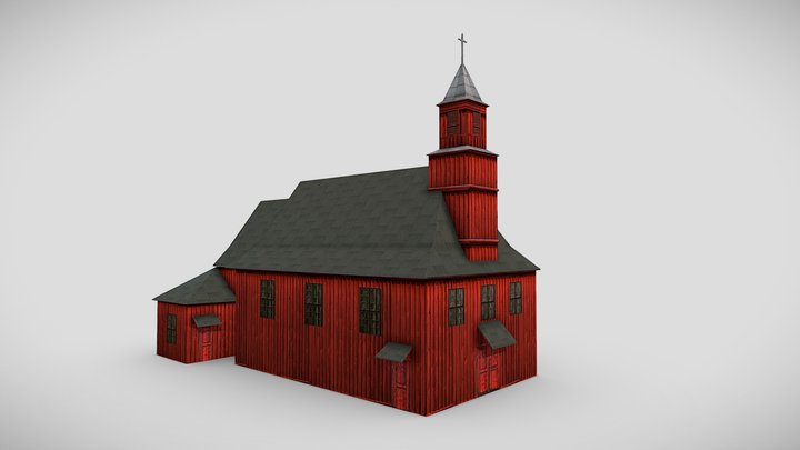 Wereszyn - kościół. 3D Model