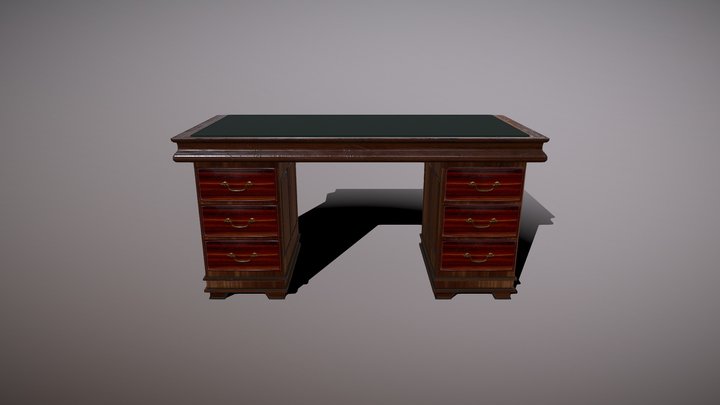 English Desk Modular 3D Model