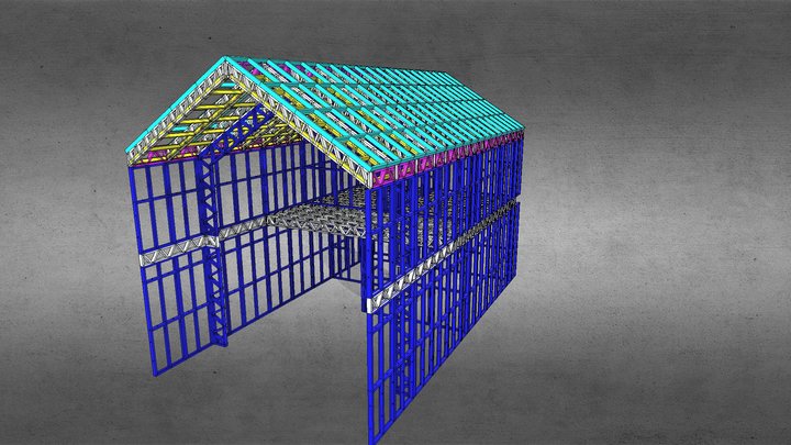 Барнхаус 10_5 на 6м 3D Model
