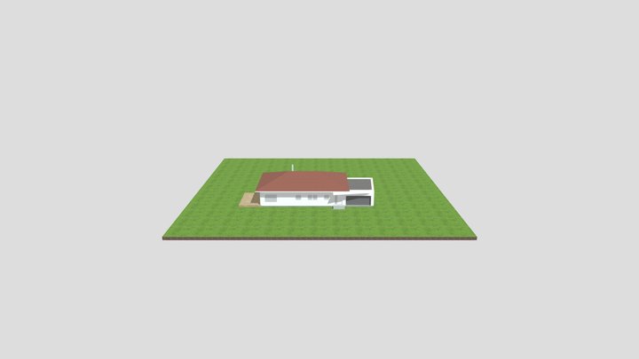 German Log House 3D Model