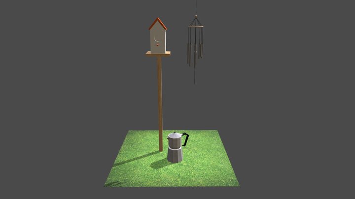 Grandma's house - 3 simple props 3D Model