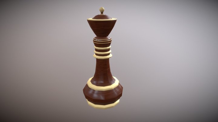 Queen chess piece 3D Model