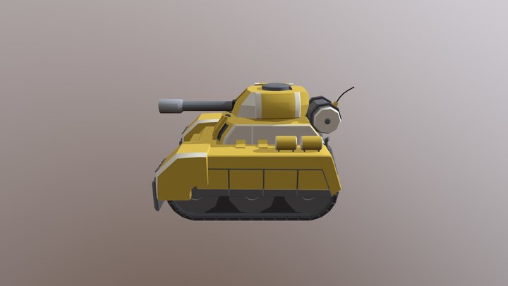 Tank Yellow 3D Model