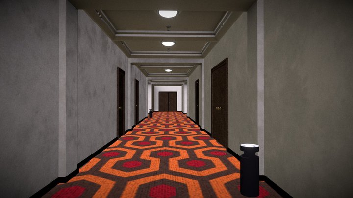 Overlook Hotel Corridor 3D Model