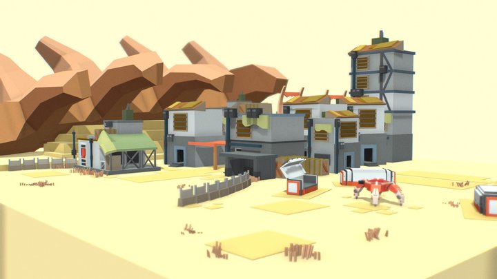 Apex Legends'  Skull Town | Lowpoly 3D Model