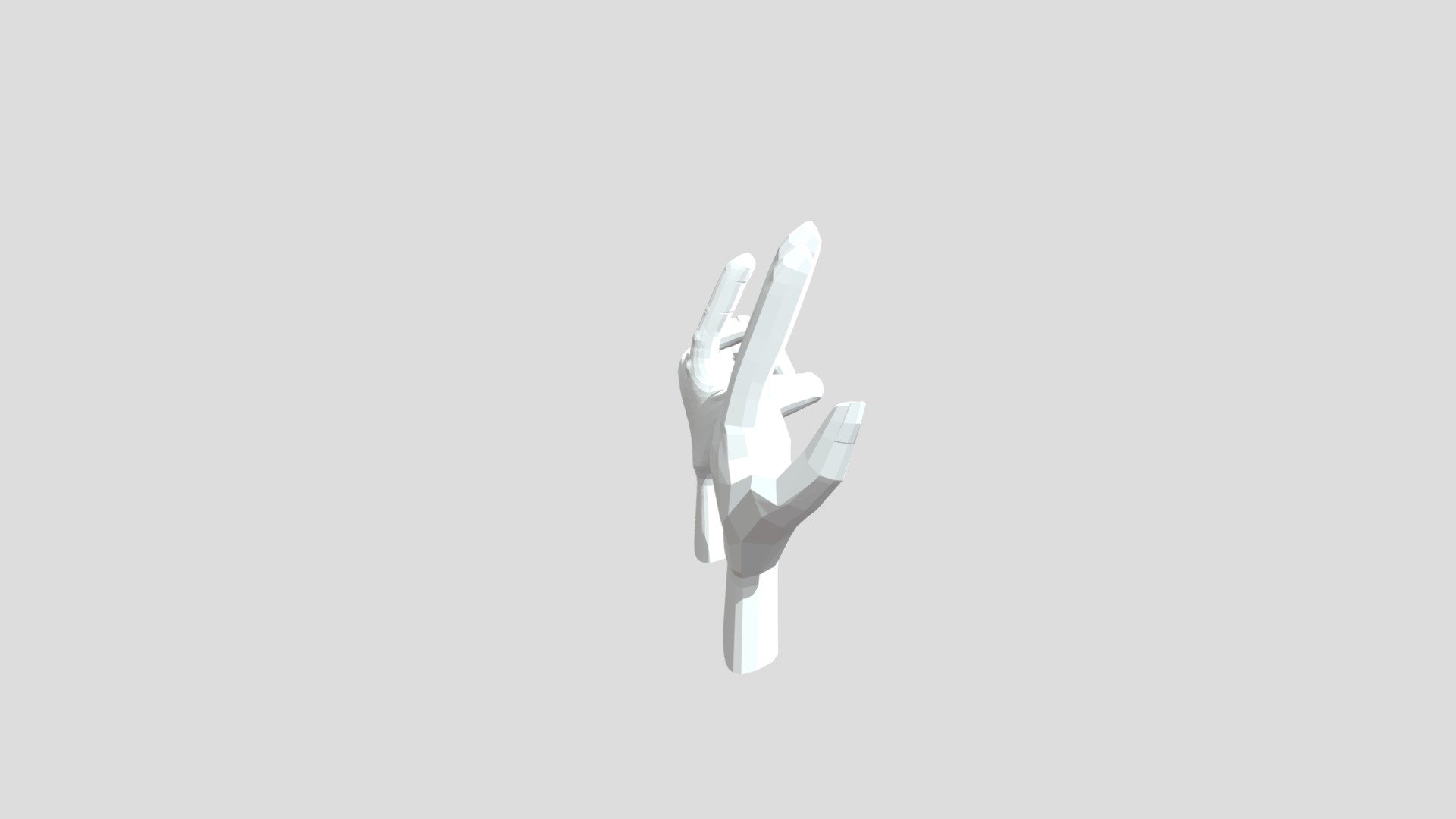 Hand Low Poly En Sculpt