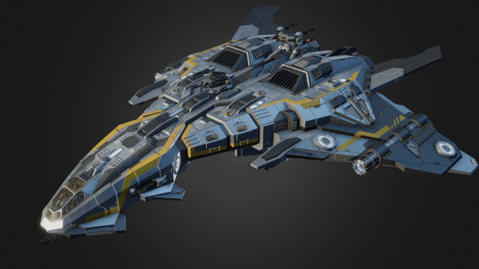 Anka - Lowpoly Animated Gunship - Buy Royalty Free 3D model by OP3D ...