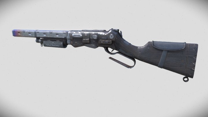 Cinematic Prop - Modern Lever Action Rifle 3D Model
