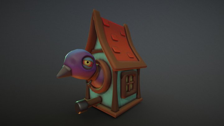 Stylized Birdhouse - 3 Hour Project 3D Model
