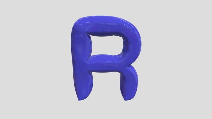 letter R 3D Model