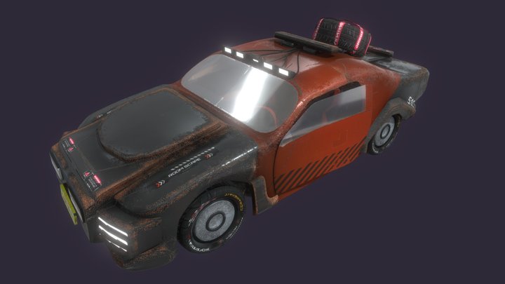 Cyberpunk Car 3D Model