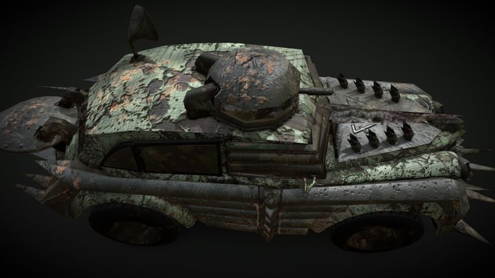 Armored car  Low Poly 3D Model