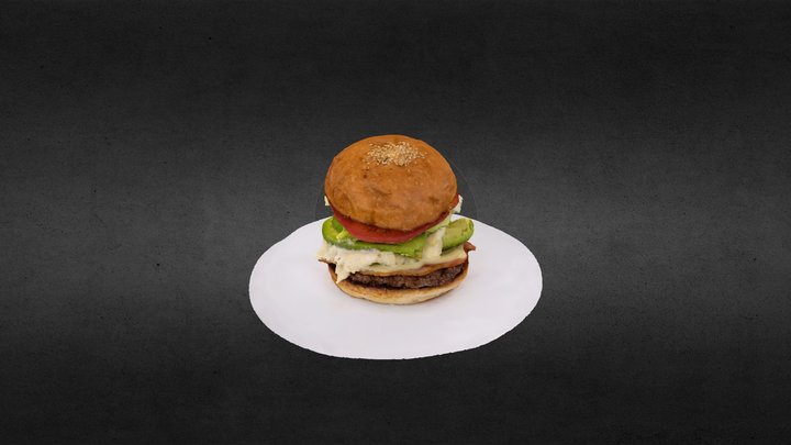 Byte App Burger Augmented Reality 3D Model