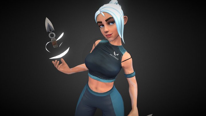 Jett - Valorant Fanart 3D Model 3D Model