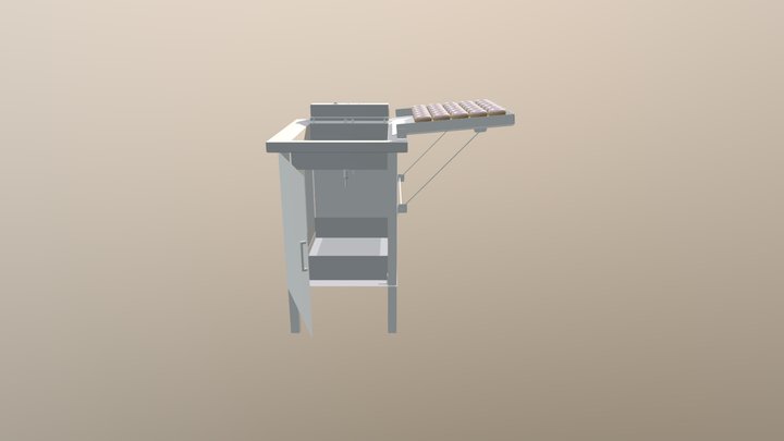 Maquina Freir Cuadrada Simple 3D Model