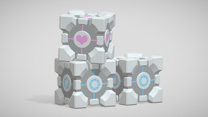 Portal Weighted Cubes 3D Model