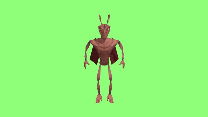 Colonel Cutter Skeleton Rig - Antz 3D Model