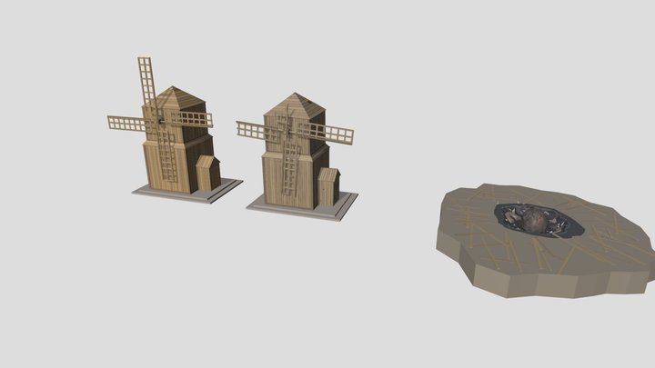 HW damage objects 3D Model