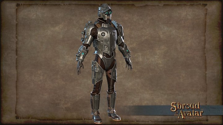 Clockwork Armor Silver 3D Model