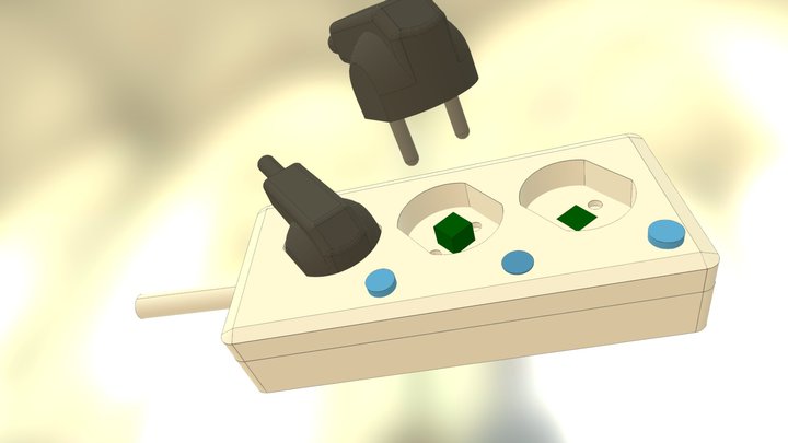 Easy Plug-off Socket4 3D Model
