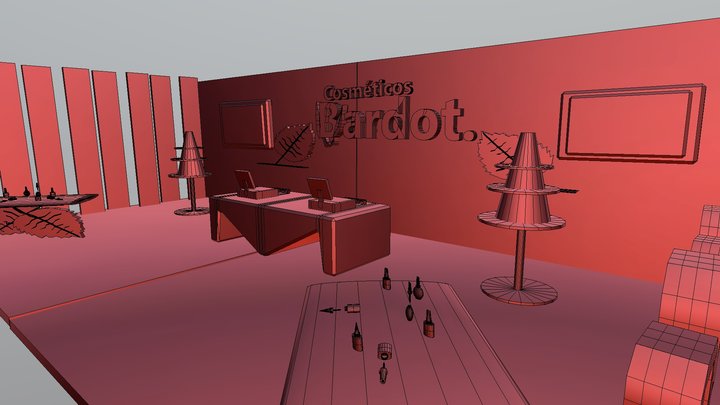 Stand Cosméticos 3D Model