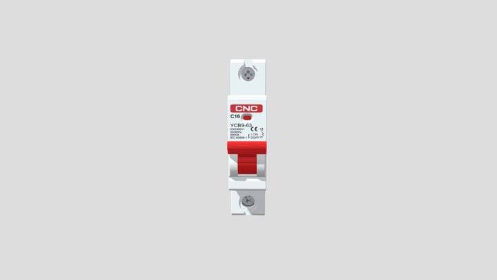 YCB9-63 Miniature Circuit Breaker 3D Model