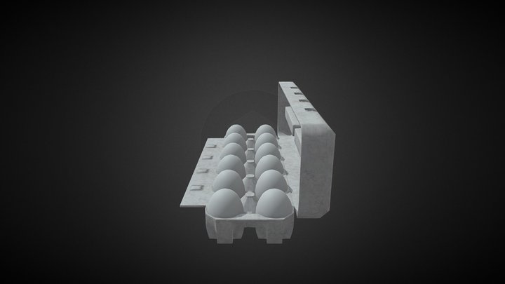Carton of Eggs 3D Model