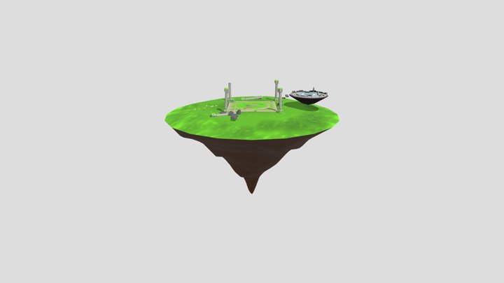 Floating Island 3D Model
