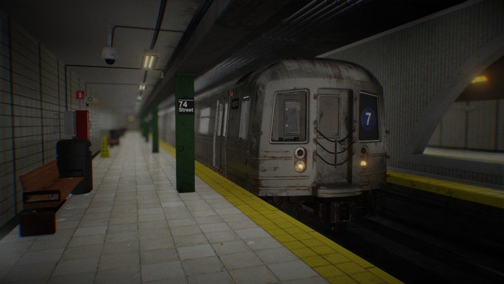 FREE // Subway Station & R46 Subway 3D Model