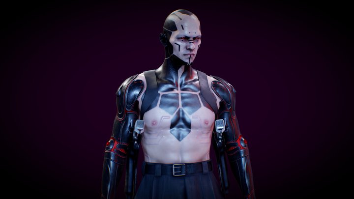 Cyberpunk character 3D Model