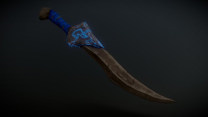 Stylized Ancient Sword-Dagger, by GeorgyK. 3D Model