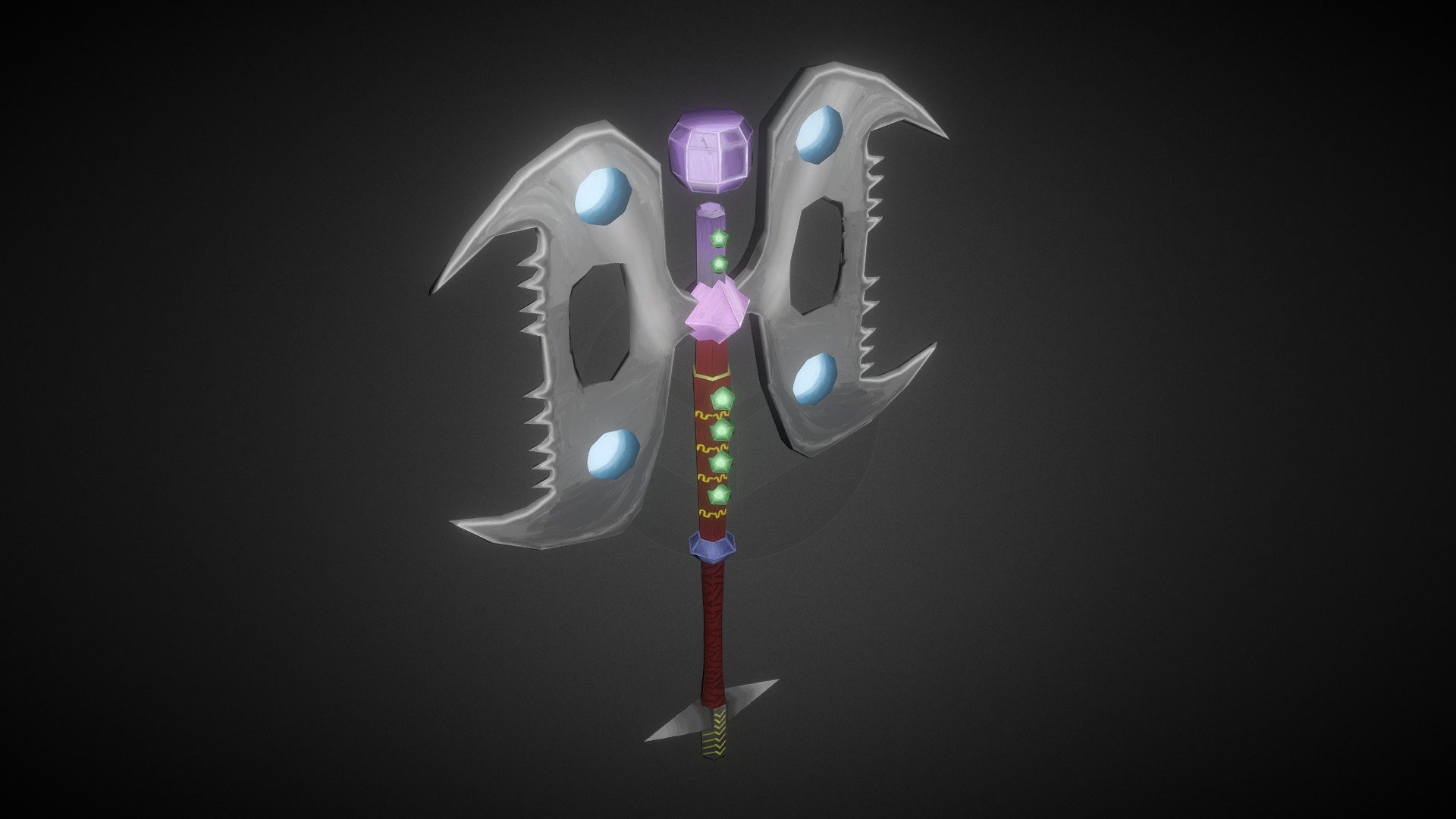 WOW weapon double bladed axe