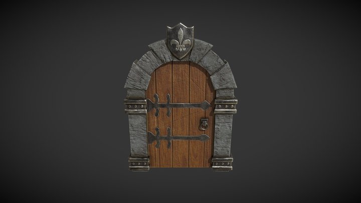 Medieval door 3D Model