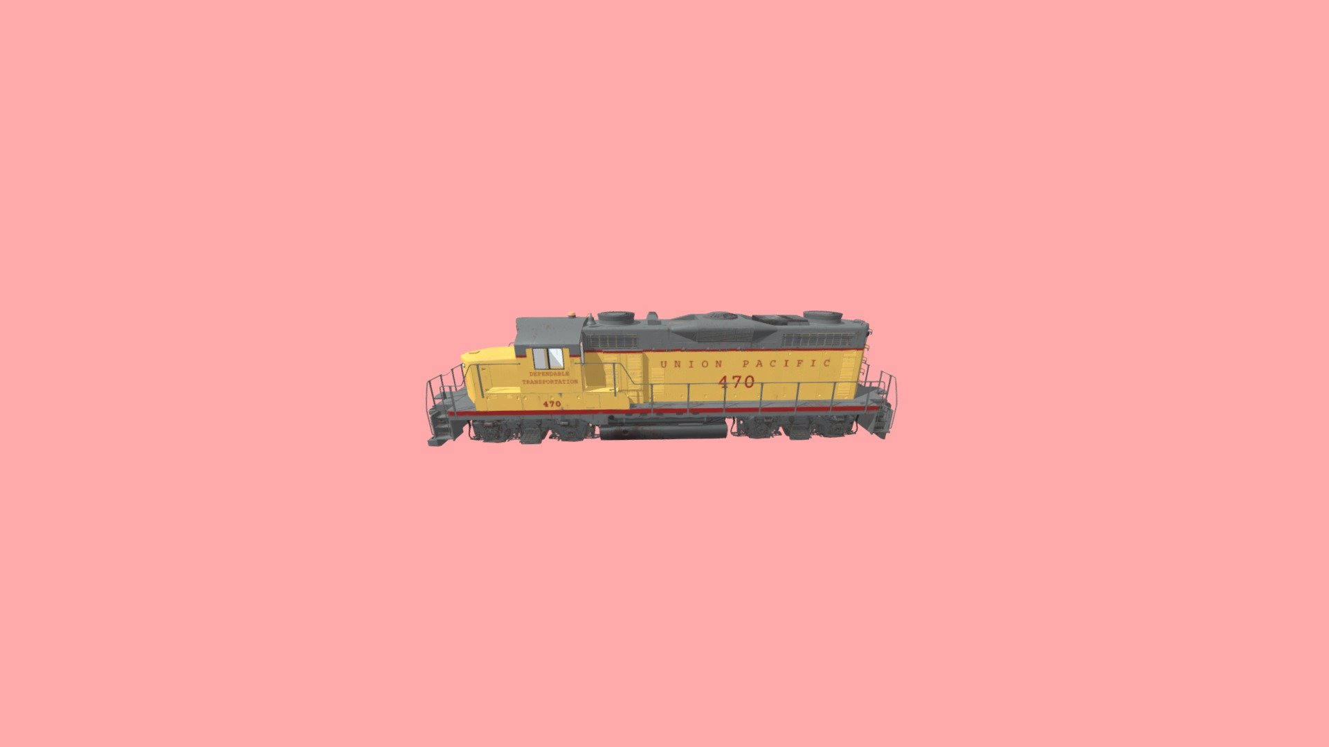 EMD GP20 Diesel Train 3D model by Manos Liolios