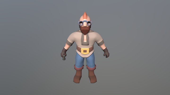 dwarf blacksmith 3D Model