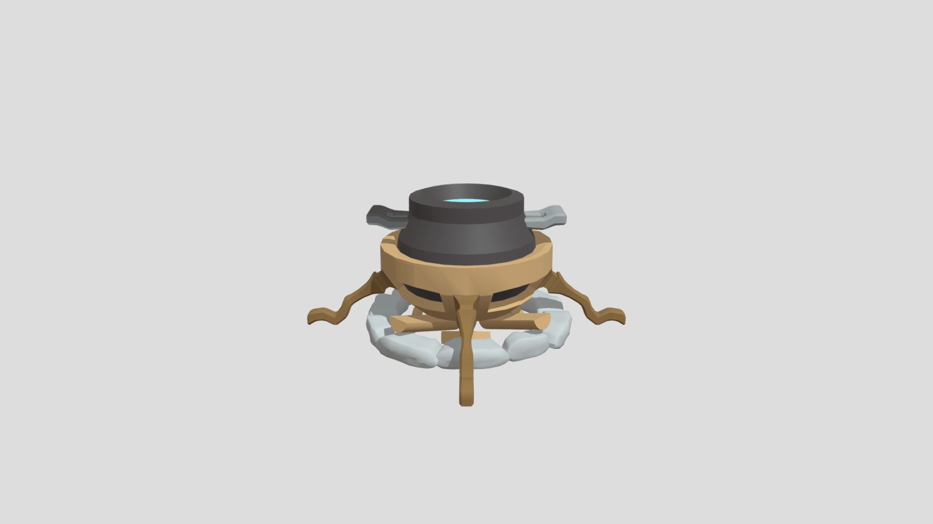 Cauldron Over Campfire