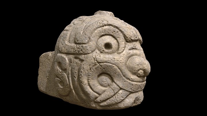 Cabeza Clava (cultura chavin) 3D Model