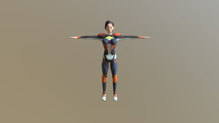 Female Sci-Fi Character 3D Model