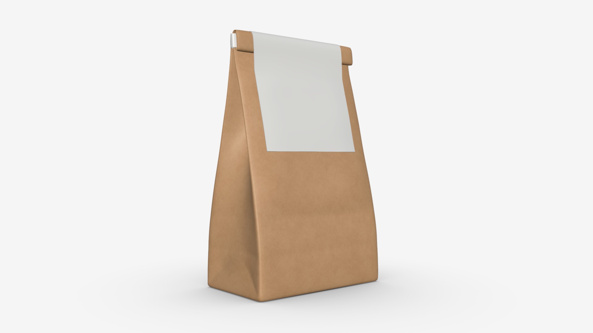 3D model Craft paper package 11 - This is a 3D model of the Craft paper package 11. The 3D model is about a brown paper bag.